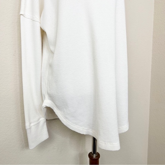 Anthropologie Maeve Ainsley Turtleneck Thermal Long Sleeve Waffle Knit Top - Picture 8 of 15